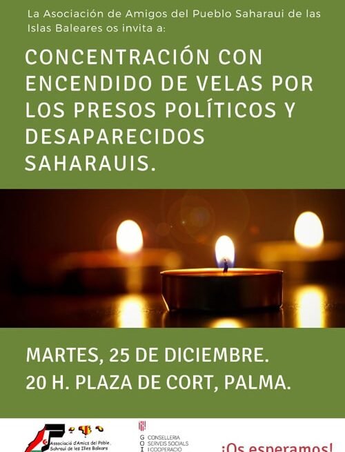 Baleares: Concentración de apoyo a los presos politicos y desaparecidos saharauis – CEAS-Sahara