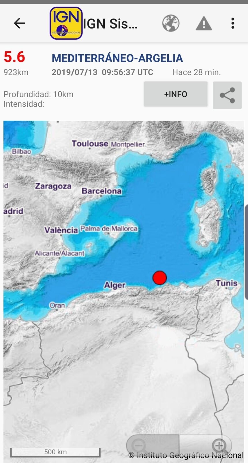 Terremoto de 4.0 sacude la costa norte de Argelia