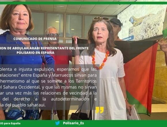 Declaración de prensa de Abdulah Arabi con motivo de la expulsión del Sahara Occidental de dos abogadas españolas