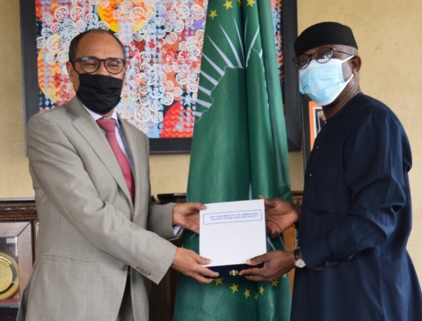 Ex5YotyXMAM5XMv Una delegación saharaui se reúne con la Comisión de la Paz y Seguridad de la UA