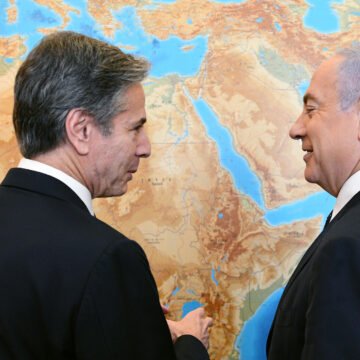 El mapa del Sáhara Occidental, con sus fronteras reconocidas internacionalmente, se impone durante la reunión de Blinken y Netanyahu