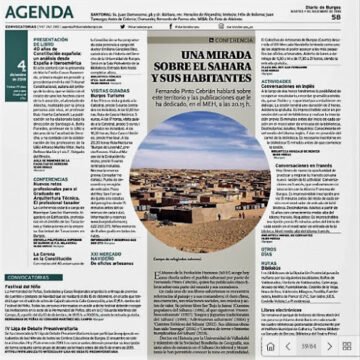 El autor de cinco obras sobre la cultura saharaui da charla en el Museo de la Evolución en Burgos sobre el Sahara Occidental | DIARIO LA REALIDAD SAHARAUI