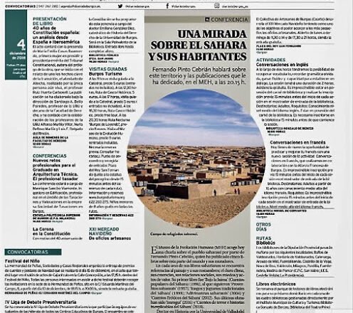IMG-20181204-WA0018-1 El autor de cinco obras sobre la cultura saharaui da charla en el Museo de la Evolución en Burgos sobre el Sahara Occidental | DIARIO LA REALIDAD SAHARAUI