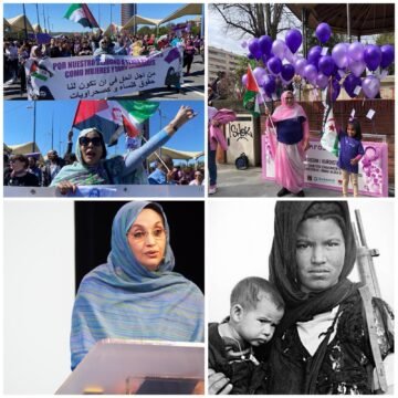 La participación de la mujer saharaui en las protestas del 8 de marzo día internacional de la mujer trabajadora