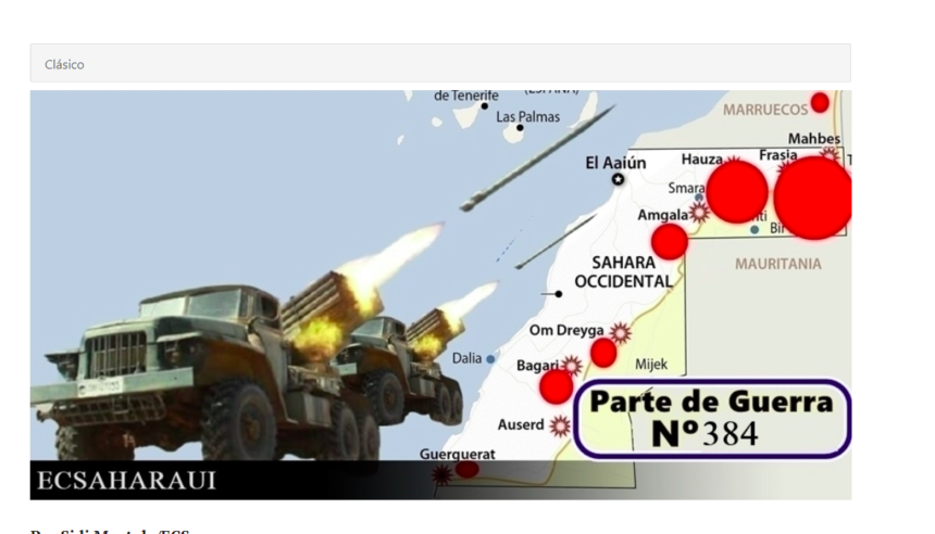 GUERRA EN EL SAHARA | Parte de Guerra Nº 384