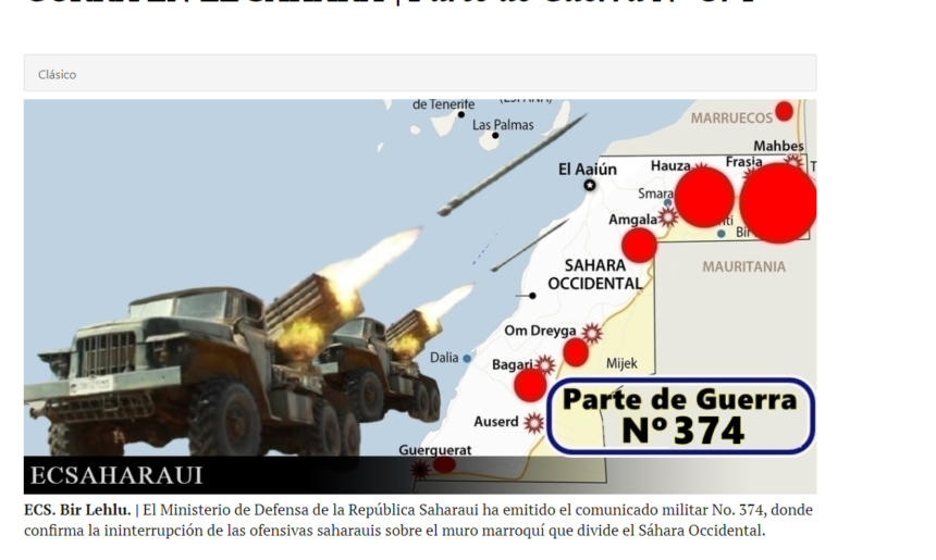 GUERRA EN EL SAHARA | Parte de Guerra Nº 374