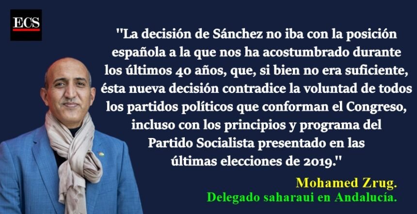 Mohamed Zrug: »El giro de Sánchez sienta un precedente peligroso en el curso de los esfuerzos internacionales para solucionar el conflicto del Sáhara Occidental»