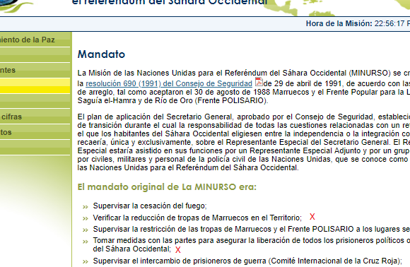 MandatoMINURSO AFAPREDESA: Aniversario de la MINURSO, algo que celebrar?