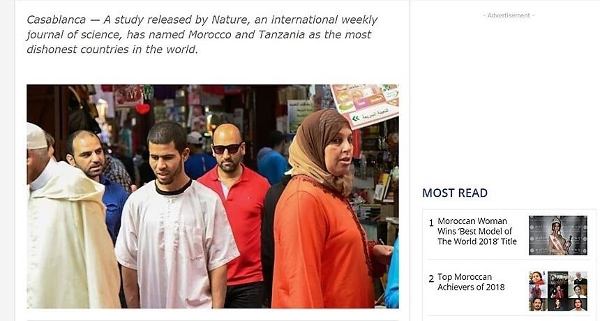 Marruecos clasificado por Nature el país más deshonesto del mundo | DIARIO LA REALIDAD SAHARAUI