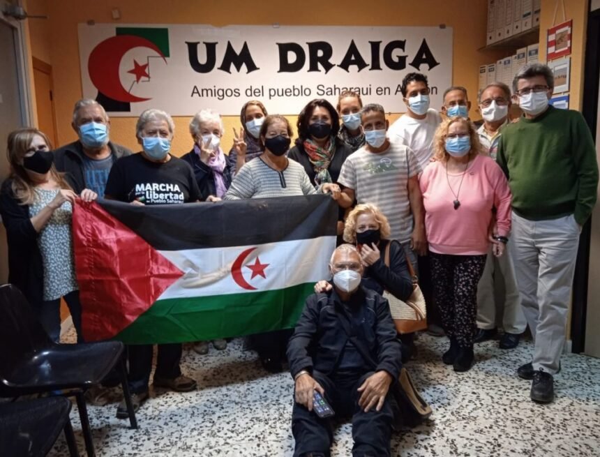 Naziha El Khalidi, periodista de Equipe Media y activista de DDHH saharaui en los territorios ocupados, recibida en Um Draiga