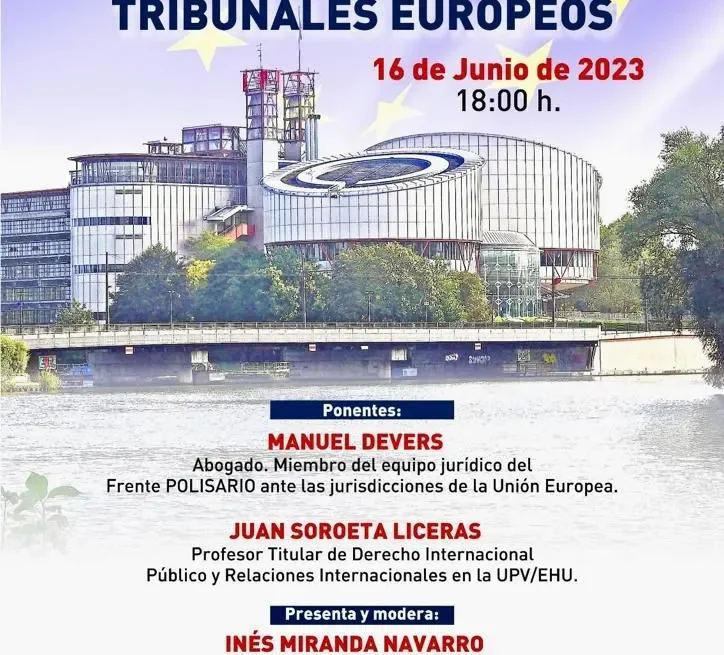 Jornada: “RECURSOS NATURALES DEL SÁHARA OCCIDENTAL. PROCEDIMIENTO ANTE TRIBUNALES EUROPEOS”