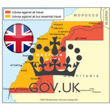 Reino Unido difunde el mapa oficial del Sáhara Occidental con sus fronteras internacionalmente reconocidas