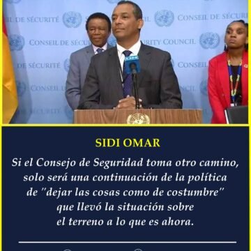 Sidi Omar: »Esperamos que el Consejo de Seguridad de la ONU demuestre su conciencia por la gravedad de la nueva situación»