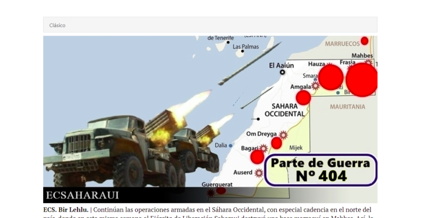 GUERRA EN EL SAHARA | Parte de Guerra Nº404