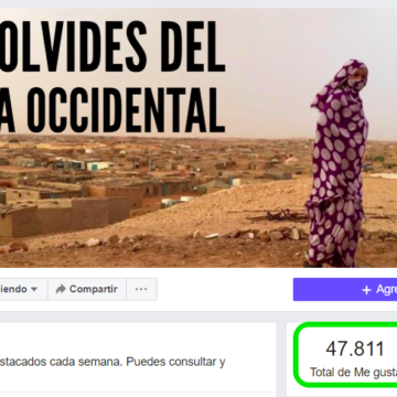 ¡HEMOS SUPERADO LOS 47.800 «me gusta» en la página Facebook NO TE OLVIDES DEL SAHARA OCCIDENTAL!