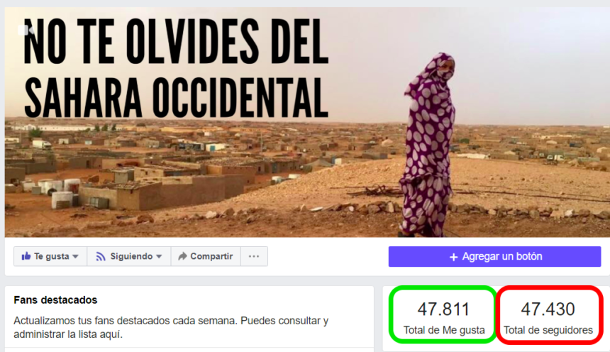 ¡HEMOS SUPERADO LOS 47.800 «me gusta» en la página Facebook NO TE OLVIDES DEL SAHARA OCCIDENTAL!