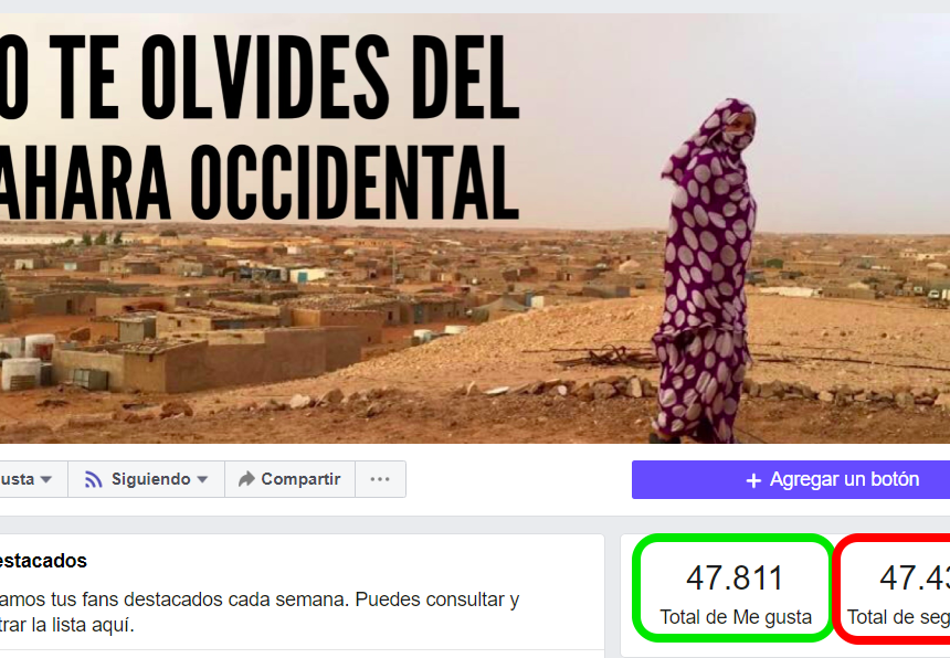 ¡HEMOS SUPERADO LOS 47.800 «me gusta» en la página Facebook NO TE OLVIDES DEL SAHARA OCCIDENTAL!