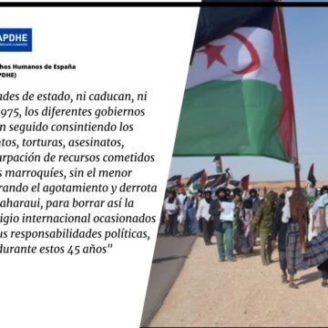 APDHE exige España “rectificar su flagrante violación del derecho internacional en el Sahara Occidental” | Sahara Press Service