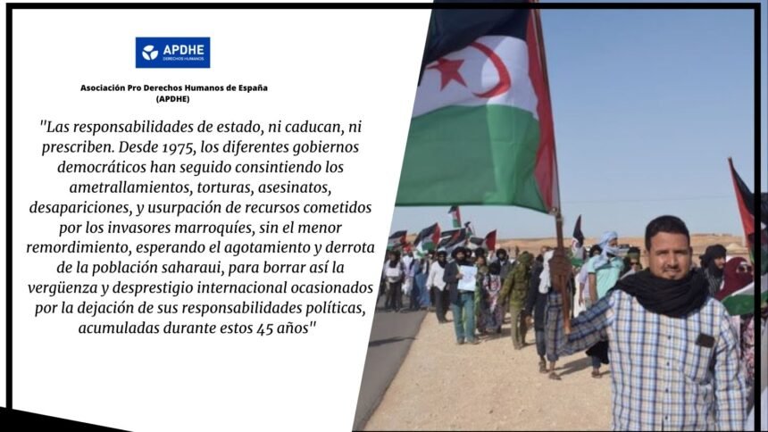 APDHE exige España “rectificar su flagrante violación del derecho internacional en el Sahara Occidental” | Sahara Press Service
