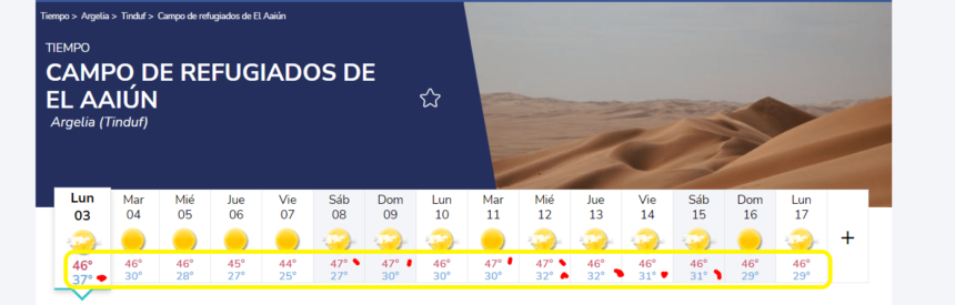 Nueva ola de calor en los campamentos saharauis