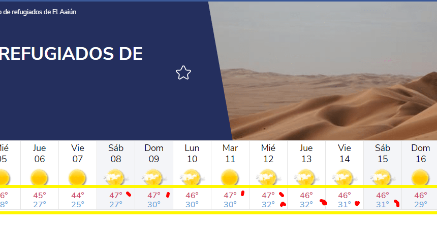 Nueva ola de calor en los campamentos saharauis