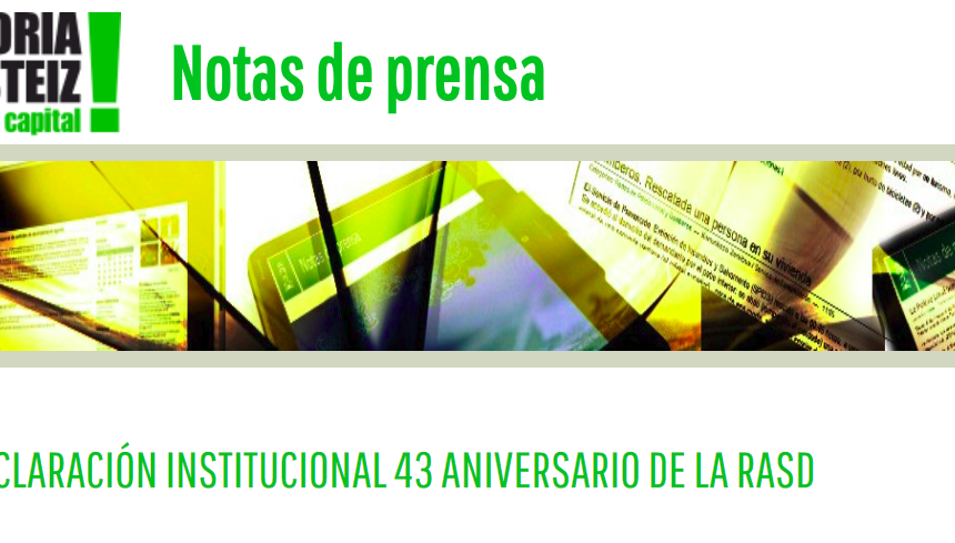 DECLARACIÓN INSTITUCIONAL 43 ANIVERSARIO DE LA RASD « Notas de prensa del blogs.victoria-gasteiz
