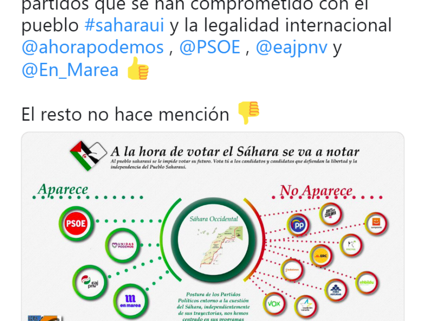 aqwsedrf ¿Qué dicen los principales partidos políticos sobre el Sáhara Occidental en sus programas electorales?