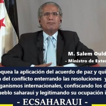 El canciller saharaui afirma que el regreso al statu quo no es posible y que la declaración de Trump es incompatible con el papel de EE.UU en el conflicto saharaui