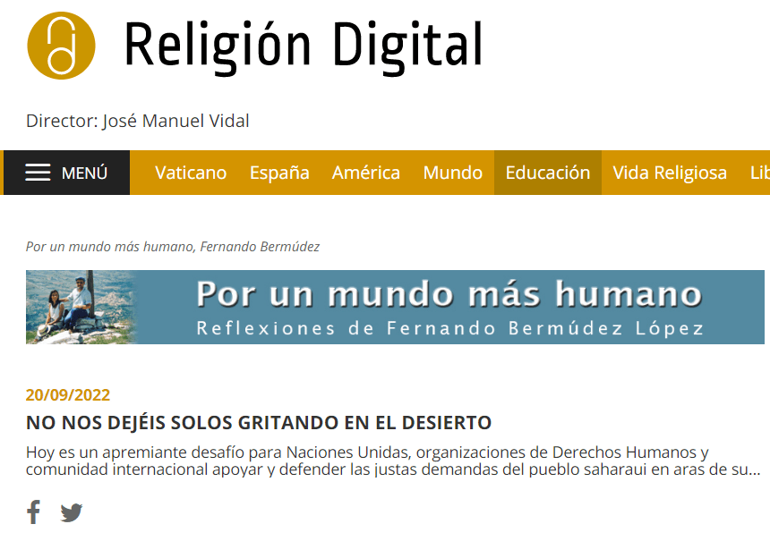 NO NOS DEJÉIS SOLOS GRITANDO EN EL DESIERTO