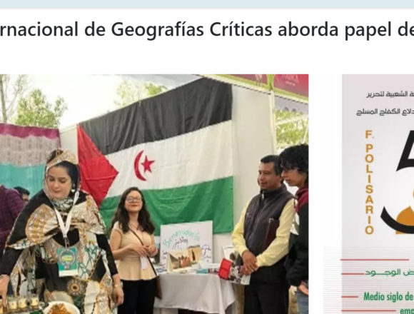 asdfgh Congreso Internacional de Geografías Críticas aborda papel de la mujer saharaui | Sahara Press Service (SPS)