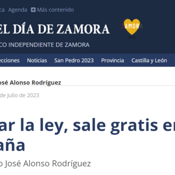 Violar la ley, sale gratis en España | El Día de Zamora | Formato digital del periódico El Día de Zamora