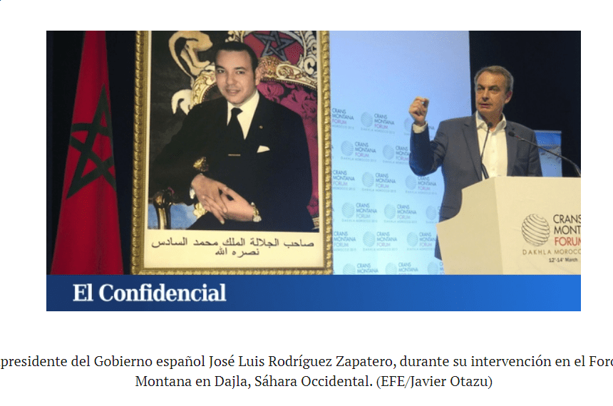 Zapatero abre un foro saharaui que convoca un grupo «pantalla» de la Inteligencia marroquí – El Confidencial