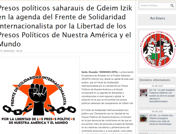 ¡LA ACTUALIDAD SAHARAUI! – 18/8/2023 – ÚLTIMAS NOTICIAS del Sahara Occidental￼