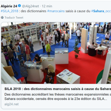 SILA 2018 : des dictionnaires marocains saisis à cause du Sahara occidental parce qu’ils contenaient des cartographies interdites – alg24.net