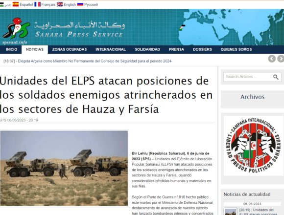Unidades del ELPS atacan posiciones de los soldados enemigos atrincherados en los sectores de Hauza y Farsía | Sahara Press Service