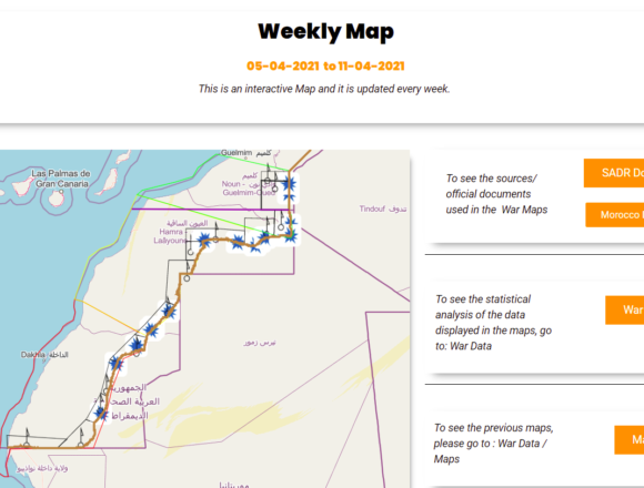 bgtyhn-2 Western Sahara War Archive (WSWA) tiene como objetivo informar y organizar datos semanalmente sobre la última etapa de la última guerra colonial en África, que comenzó el 13 de noviembre de 2020 en el Sáhara Occidental