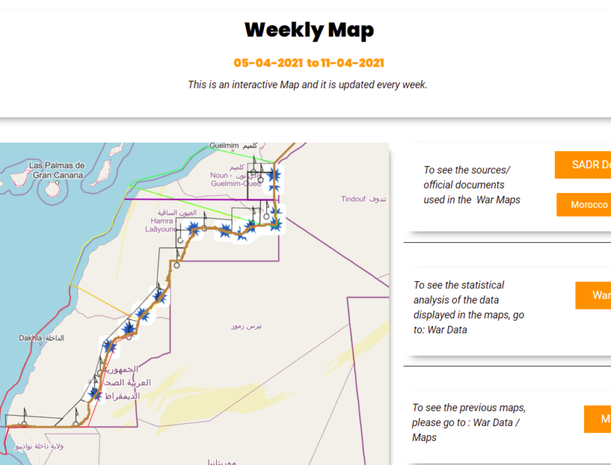 Western Sahara War Archive (WSWA) tiene como objetivo informar y organizar datos semanalmente sobre la última etapa de la última guerra colonial en África, que comenzó el 13 de noviembre de 2020 en el Sáhara Occidental
