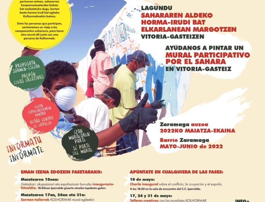 cartel-nuevo-mural-zaramaga-879x1242-1 Zaramaga tendrá un mural sobre el Sáhara – Gasteiz Hoy