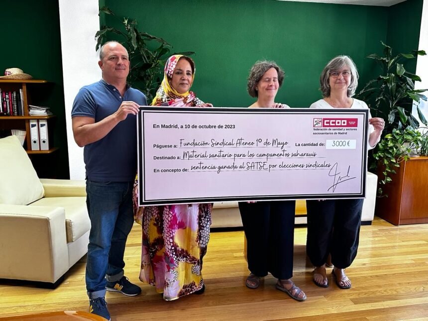 CCOO Madrid entrega contribución para la compra de medicamentos en apoyo al pueblo saharaui | Sahara Press Service