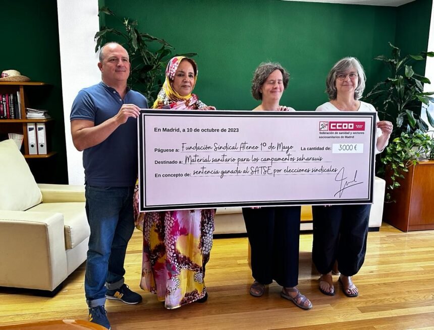 CCOO Madrid entrega contribución para la compra de medicamentos en apoyo al pueblo saharaui | Sahara Press Service