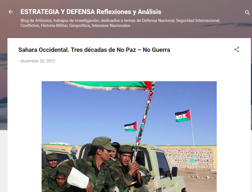 Sahara Occidental. Tres décadas de No Paz – No Guerra – Por Jorge Alejandro Suárez Saponar