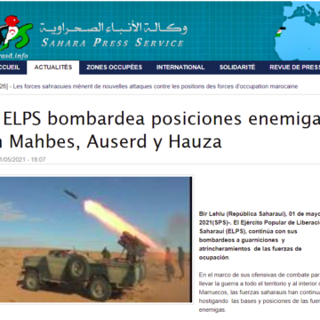 El ELPS bombardea posiciones enemigas en Mahbes, Auserd y Hauza | Sahara Press Service