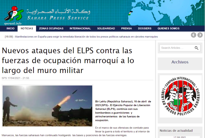 Nuevos ataques del ELPS contra las fuerzas de ocupación marroquí a lo largo del muro militar | Sahara Press Service