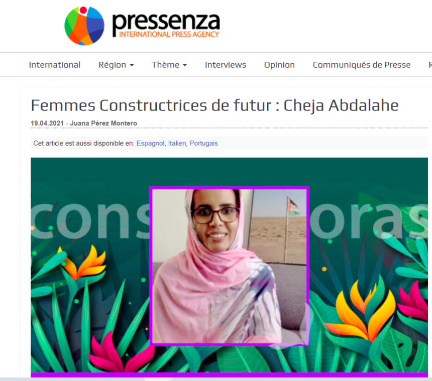 Entrevista a Cheja Abdalahe, parte de la serie «Mujeres constructoras del futuro» – Pressenza