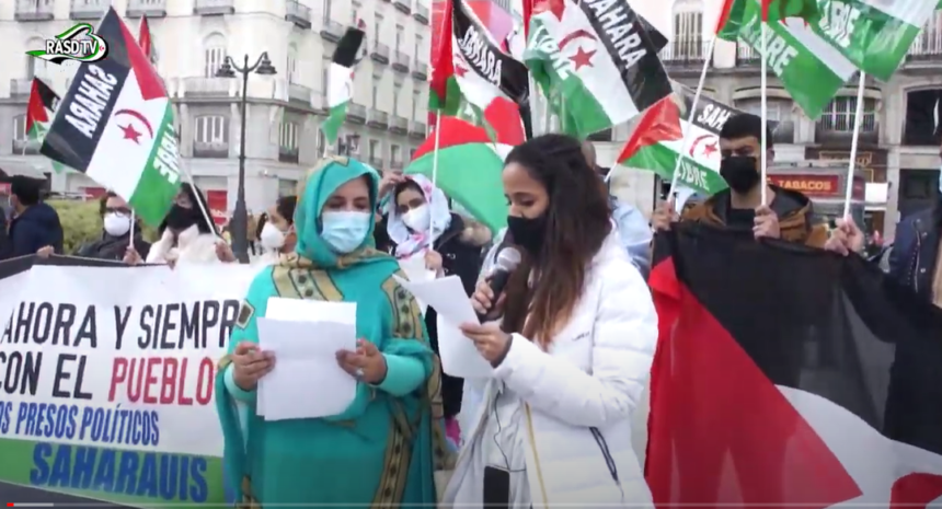 Manifestación en la Plaza del Sol (Madrid) para exigir justicia para el pueblo saharaui – por Rasd-tv En Español – Tv saharaui- vía Rasd-tv En Español