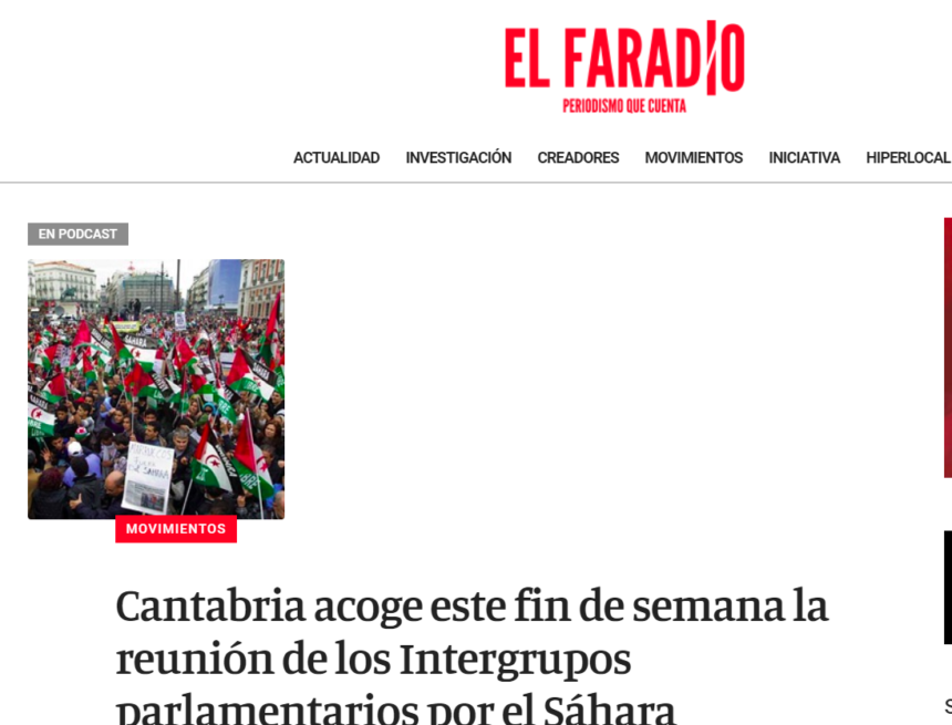 dfghj Cantabria acoge este fin de semana la reunión de los Intergrupos parlamentarios por el Sáhara – El Faradio