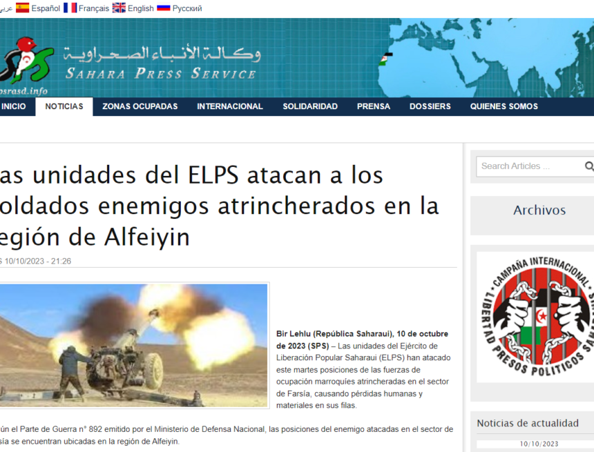 Las unidades del ELPS atacan a los soldados enemigos atrincherados en la región de Alfeiyin | Sahara Press Service