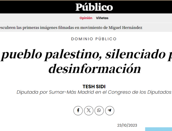 dfrghj El pueblo palestino, silenciado por la desinformación – Tesh Sidi en Público