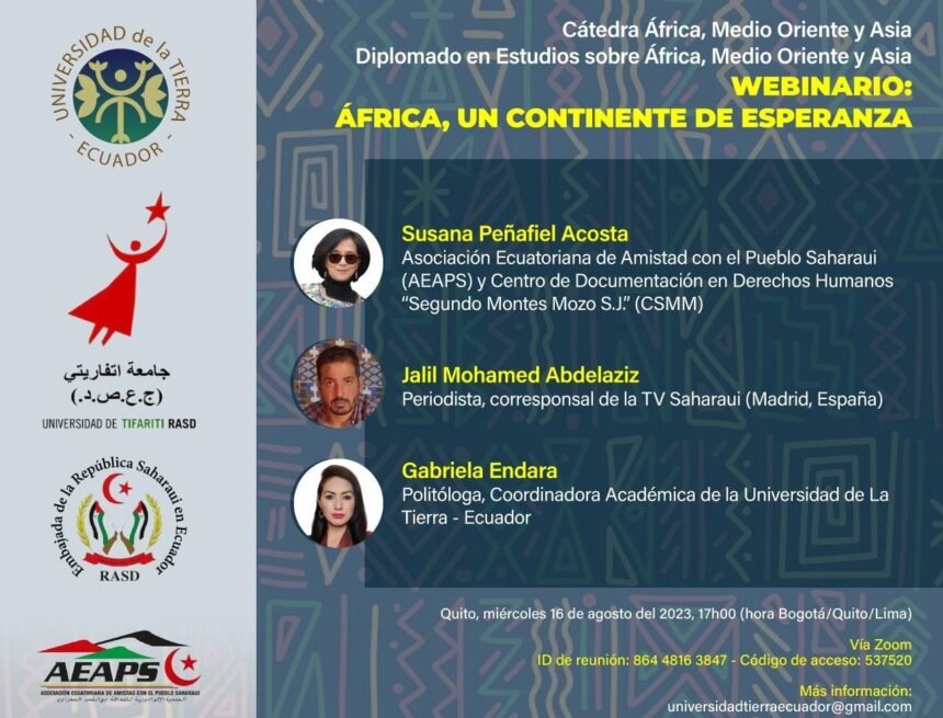 La Universidad de La Tierra – Ecuador y la Universidad de Tifariti inician un ciclo de seminarios virtuales que incluye la cuestión del Sáhara Occidental | Sahara Press Service