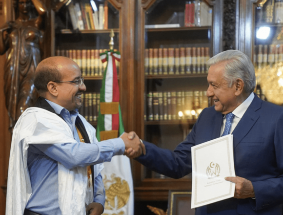 Presidente de México, Andrés Manuel López Obrador, recibe Cartas Credencial del Embajador de la República Árabe Saharaui Democrática | Sahara Press Service